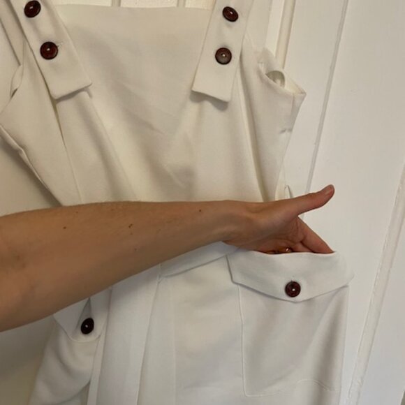 White Topshop jumpsuit romper, size 8 US - Picture 12 of 15